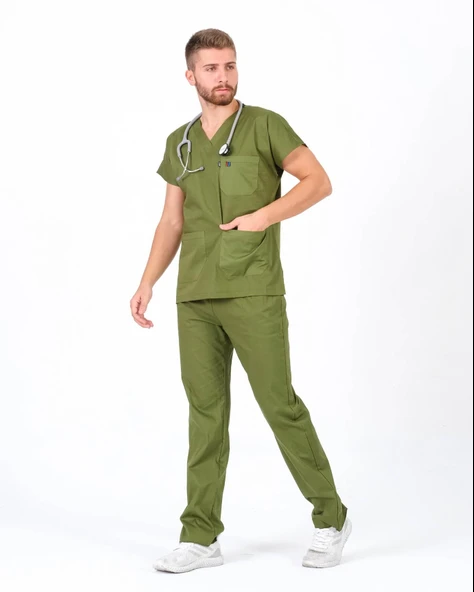 YEŞİL HEMŞİRE TAKIMI UNİSEX - 4