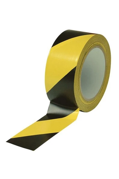 SARI SİYAH YER İŞARETLEME BANDI 5 CM