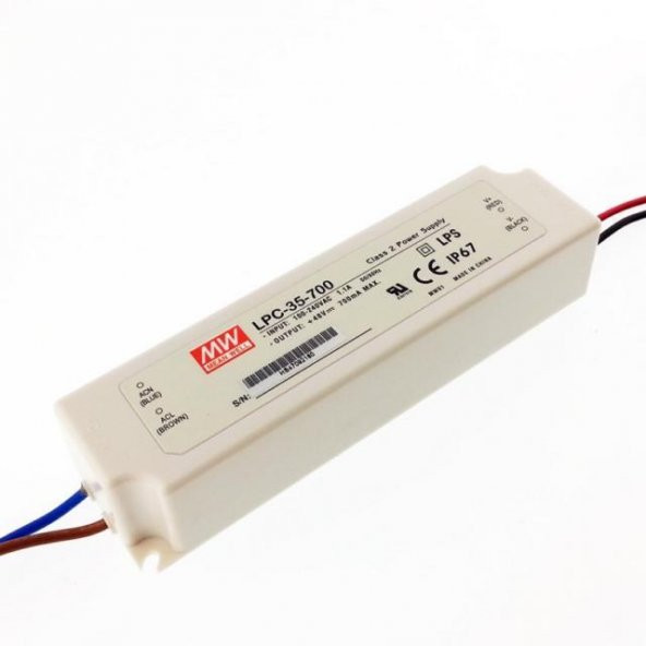 Meanwell Lpc-35-700  9 ~ 48v 700 Ma Sabit Akım Led Driver İp67