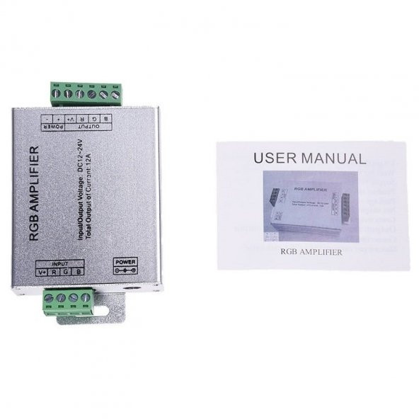 LED RGB Kontrol Devresi REPEATER METAL KUTULU  3x4A=12A AMPLİFİER - 4