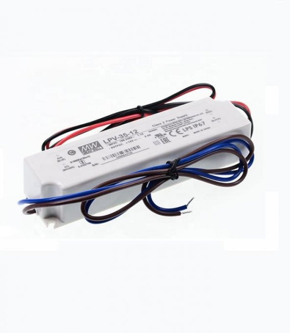 Meanwell Lpv-35-12 35w 12v 3a Sabit Voltaj Led Driver İp67 - 2