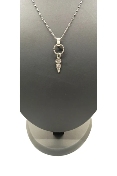 UNİSEX GÜMÜŞ KAPLAMALI ZİNCİR KOLYE ürün görseli 1