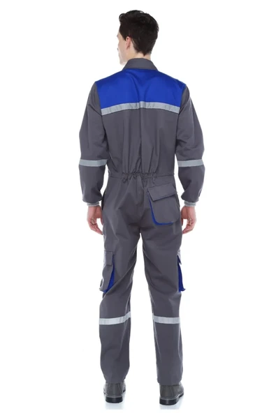 16/12 GABARDİN GRİ-MAVİ TULUM - 3