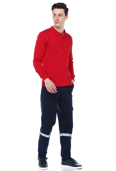 POLO YAKA KIRMIZI SWEAT - 3