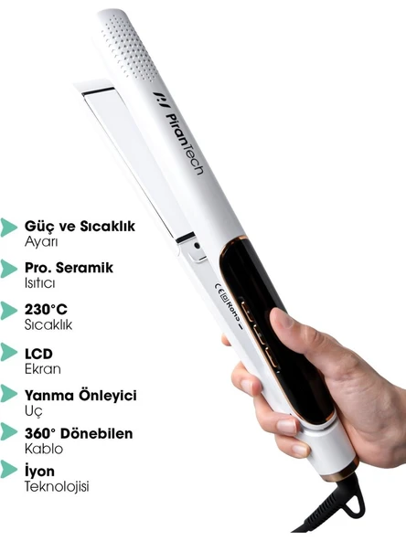 Pirantech TA-2638 İyonlu Saç Düzleştirici - 2