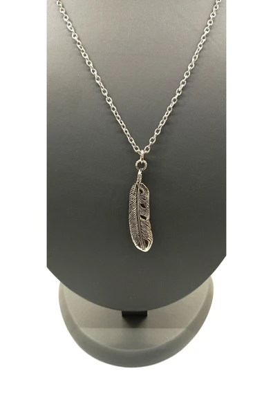 UNİSEX GÜMÜŞ KAPLAMALI ZİNCİR KOLYE ürün görseli 1