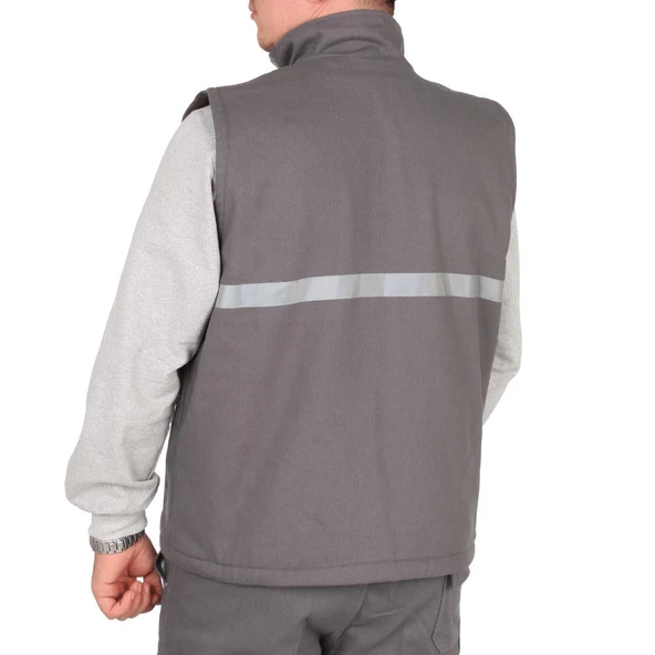 GABARDİN GRİ YELEK - 2