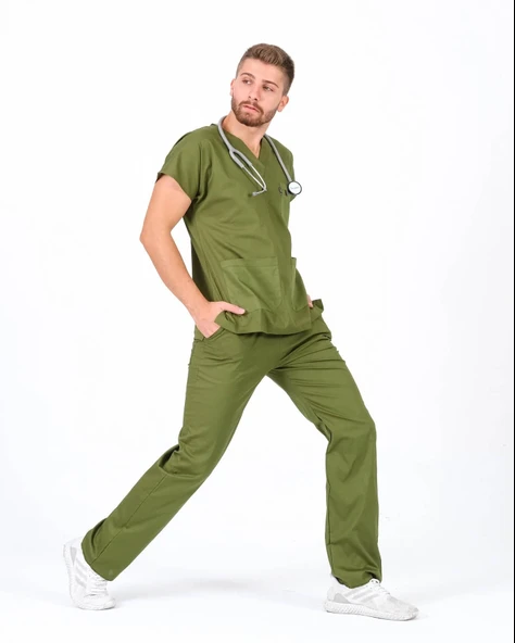 YEŞİL HEMŞİRE TAKIMI UNİSEX - 7