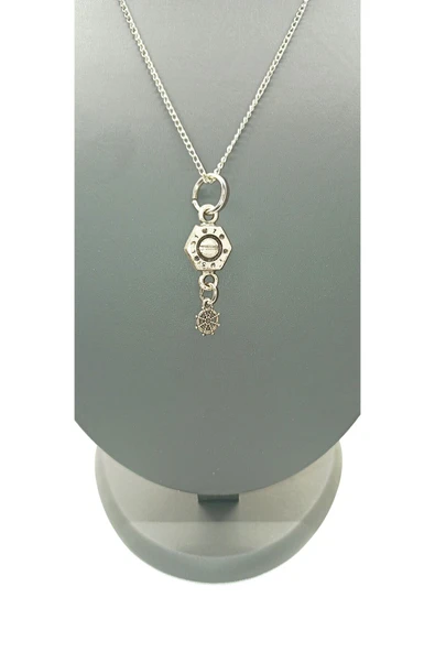 UNİSEX GÜMÜŞ KAPLAMALI ZİNCİR KOLYE ürün görseli 1