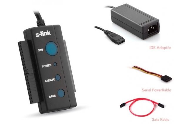 S-Link USB to IDE+SATA HDD ÇEVİRİCİ  2,5/3,5  KX216/ SL-SATA35