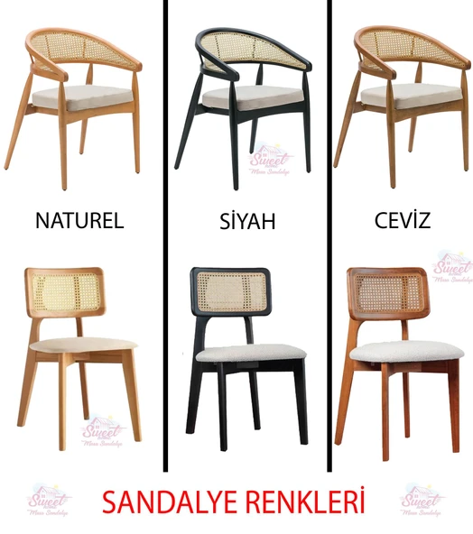 Açılır Oval Picasso Yemek Masası Takımı Gazel - Kuzey Sandalye ( 1 Masa 6 Sandalye ) - 4