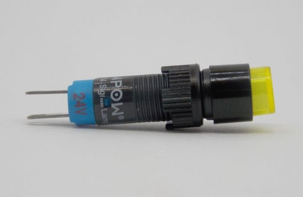Onpow LAS4Y-D/Y 24V Sarı M8 Sinyal Lambası Yuvarlak