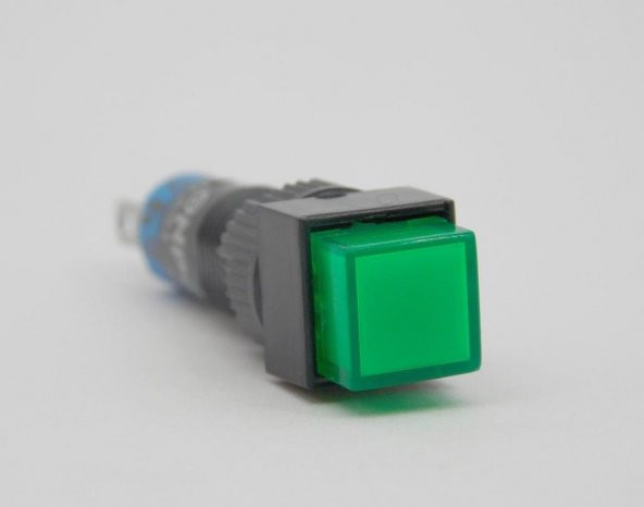 Onpow LAS4F-D/G 24V Yeşil M8 Sinyal Lambası Kare - 2