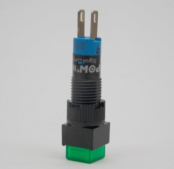 Onpow LAS4F-D/G 24V Yeşil M8 Sinyal Lambası Kare - 3