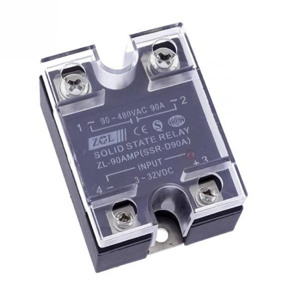 Ssr SL-90 90 Amper Zenli Solid State Röle 3 ~ 32v Dc Giriş / 90-480v Ac Çıkış