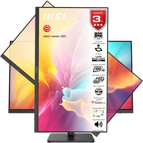 MSI 27 MODERN MD272QXP 2560x1440 (WQHD) FLAT IPS 100HZ 1MS ADAPTIVE-SYNC PIVOT TYPE-C MONITOR