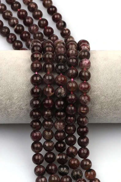Pembe Turmalin (Rubelit A Kalite) Doğaltaş Dizi 8 mm Küre Kesim ürün görseli