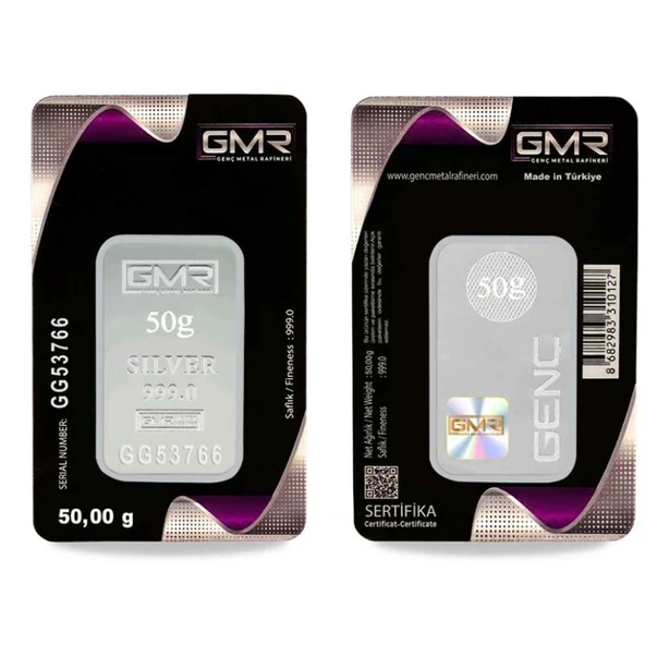 GMR 50 gram Külçe Gümüş - 2