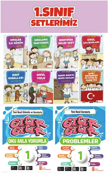 1.Sınıf Mini Birler Hikaye Seti + Gıcır Gıcır Oku Anla Yorumla - Problemler Kitabı