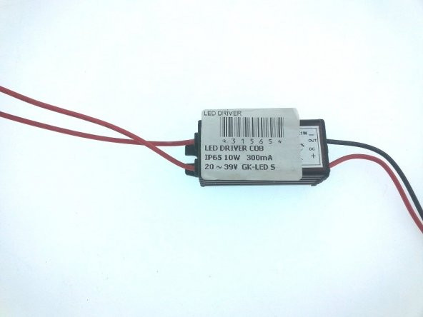 LED DRİVER COB IP65 10W   300mA 20 ~ 39V  GK-LED SENSE