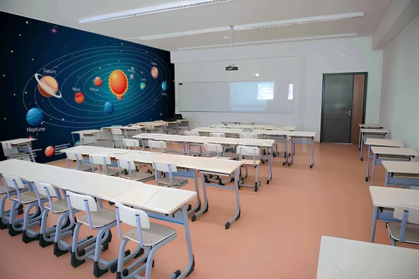 Uzay Gezegenler Okul Duvar Kağıdı Baskı - 4