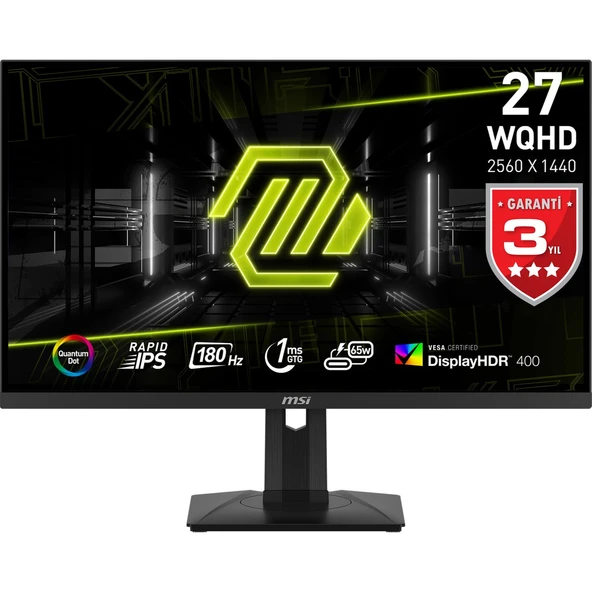 MSI MAG 274QRF QD E2 27" 1 ms 2K Pivot IPS 180 Hz Oyuncu Monitörü