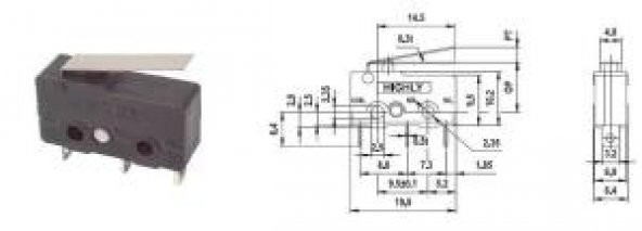 HIGHLY SWİTCH (SS0501A) 10x20mm 11mm TERMİNAL Tip PALETLİ  ( KALİTELİ )