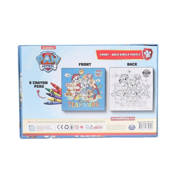 PW7930 Paw Patrol Boyamalı Puzzle -Laço - Resim 2