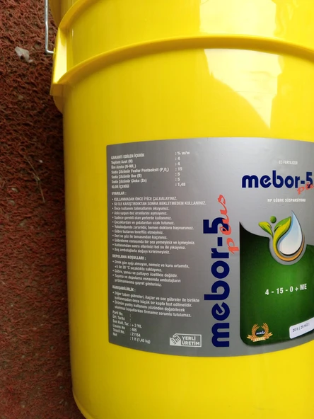 Mebor 5 Plus 4-15-0 + 5 Bor (B) + 5 Çinko (Zn) İçerikli Sıvı Gübre 20 Litre - 2