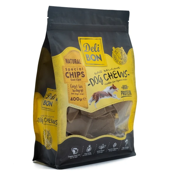 Delibon Deri Cips Formunda Köpek Ödülü 400 Gr