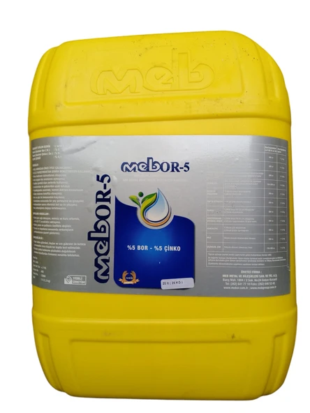 Mebor5 %5 Bor, %5 Çinko İçerikli Sıvı Gübre 20 Litre