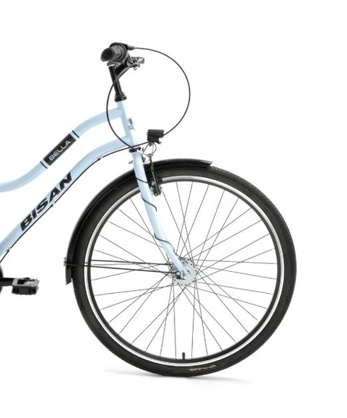Bisan Bella 28 Jant 46 CM Şehir Bisiklet Buz Mavi Siyah - Resim 2