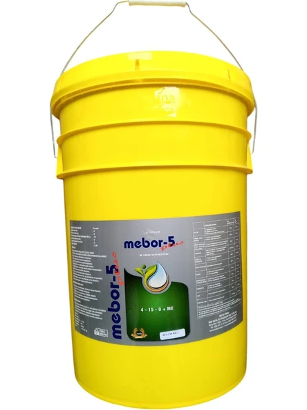 Mebor 5 Plus 4-15-0 + 5 Bor (B) + 5 Çinko (Zn) İçerikli Sıvı Gübre 20 Litre ürün görseli 1