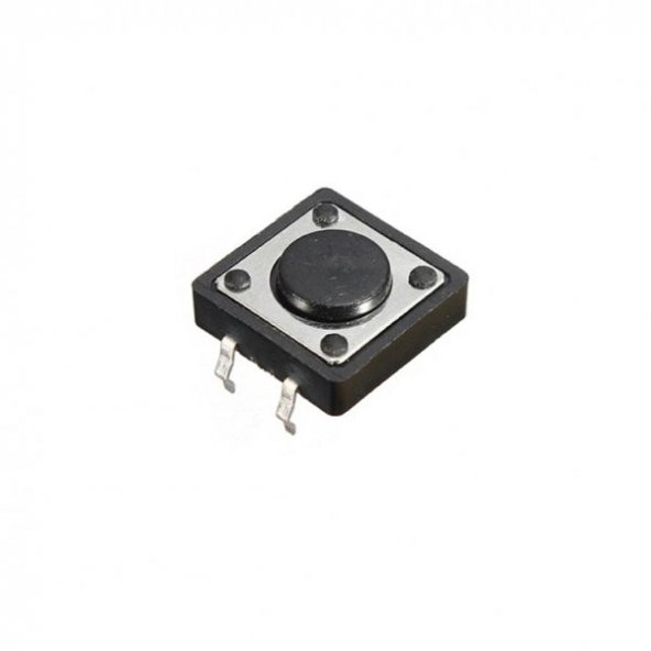 TACT BUTON  12x12 Siyah 9,5 mm Yuvarlak  IC-202 - 2