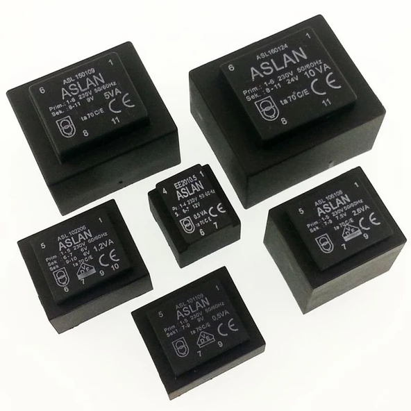 Trafo Asl 151212  8VA  2X12V  Aslan