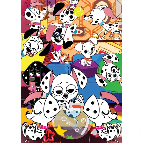 101 Dalmatian 50 Parça Puzzle - Resim 4