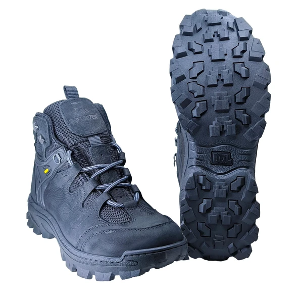 Bulldozer Outdoor Bot Nubuk Deri Siyah 250004 - 5