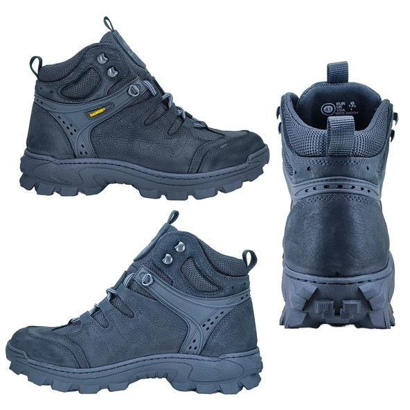 Bulldozer Outdoor Bot Nubuk Deri Siyah 250004 - 4