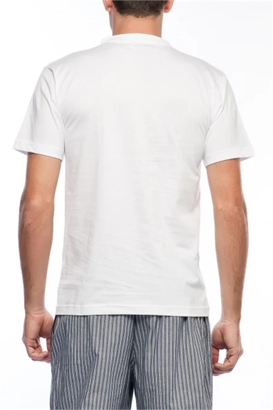 707 Erkek Atlet Kısa Kollu V Yaka - Resim 5