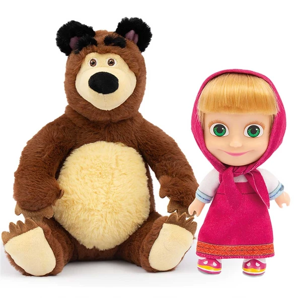 Masha ile Koca Ayı 20 Cm Peluş 12 Cm Bebek MHA21000 - 1