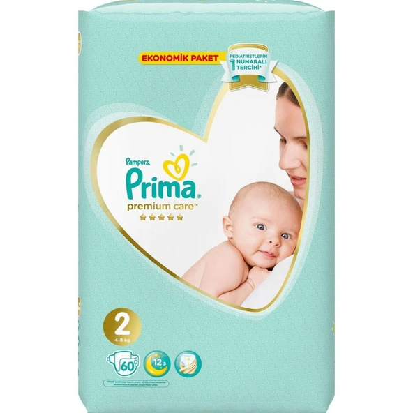 Prima Premium Care Bebek Bezi Ekonomik Paket 2 Beden 60 Adet - 2