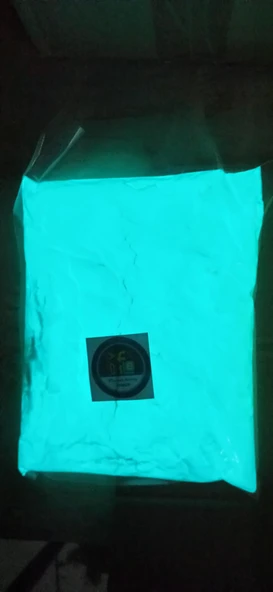 FOSFOR TOZU TURKUAZ RENK KARANLIKTA PARLAYAN EPOKSİ REÇİNE VE SANATSAL FOSFOR 1 KG - 2