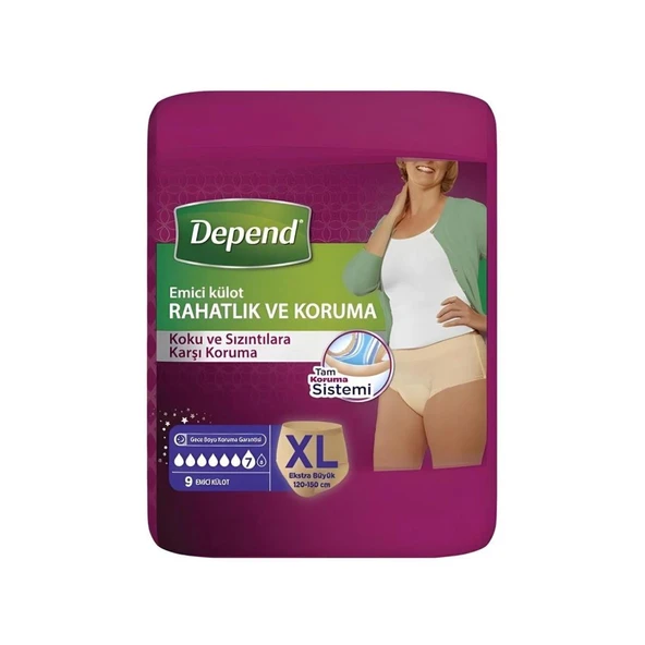 Depend Emici Külot Extra Büyük Boy Kadın 9 Adet - 2