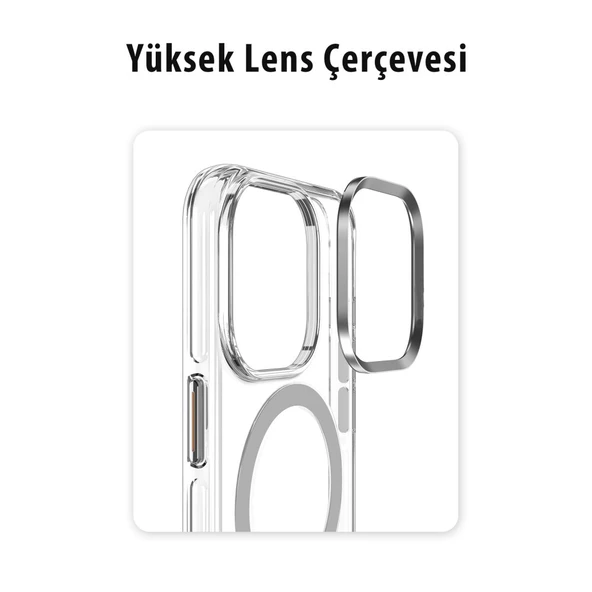 Peeq iPhone 16 Crystal Magsafe Telefon Kılıfı - 6