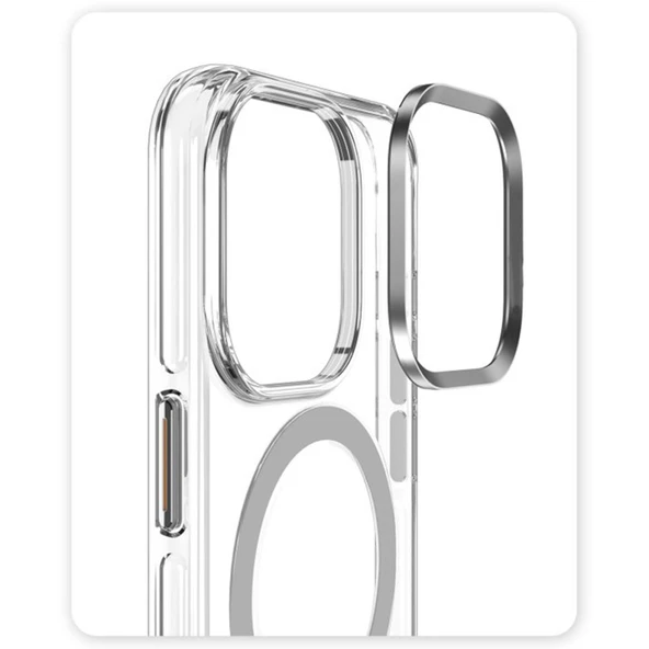 Peeq iPhone 16 Crystal Magsafe Telefon Kılıfı - 3