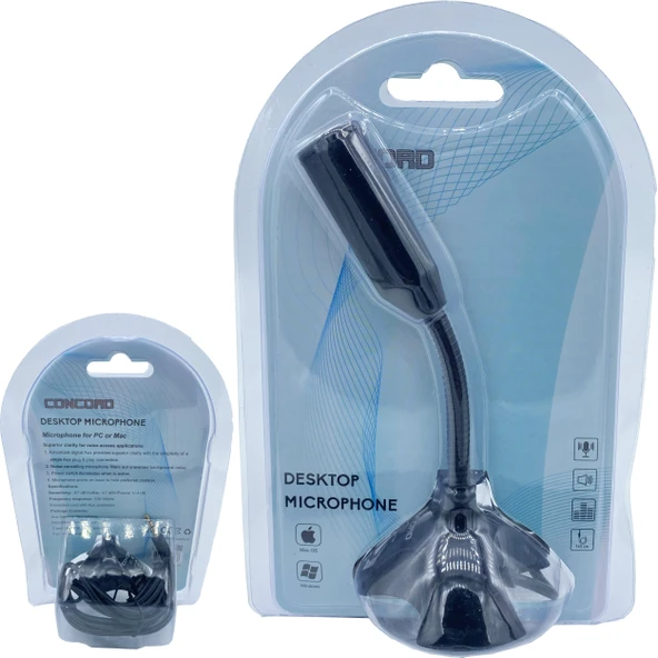 3.5 mm Aux Jaklı Masaüstü Mikrofon Concrod MC-6 - 3