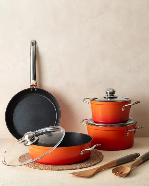 Madame Coco Titanium Professional Tencere Seti 7 Parça - 2