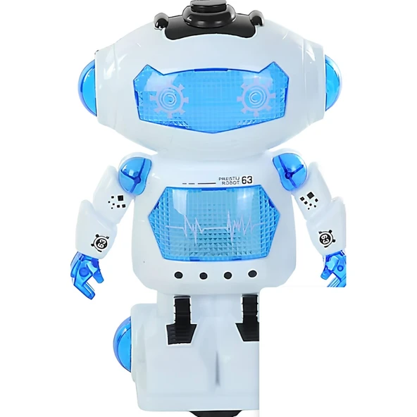 Kutulu Yürüyen Sesli Işıklı Robot - 3