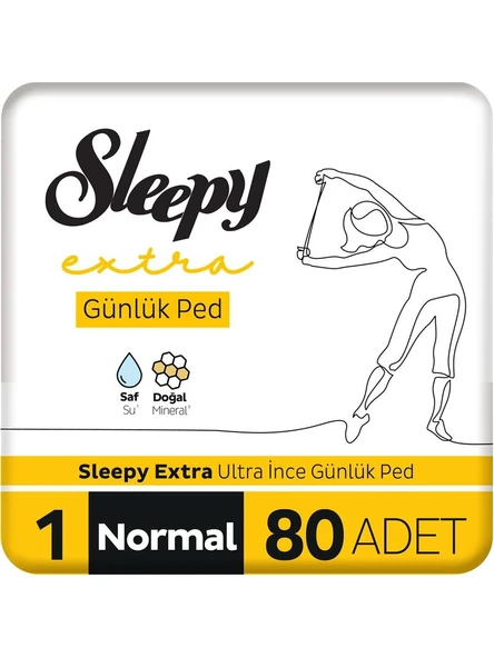 Sleepy Extra Ultra İnce Günlük Ped Normal 80 Adet Ped