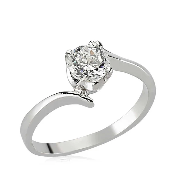 Gümüş Tek Taş Bayan Yüzük ürün görseli